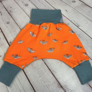 Baby Halloween Pants | Infant Pants | Grow With Me Pants | Baby Joggers | Harem Pants | Baby Bat Pants | Neutral Baby Gift | My 1. Halloween