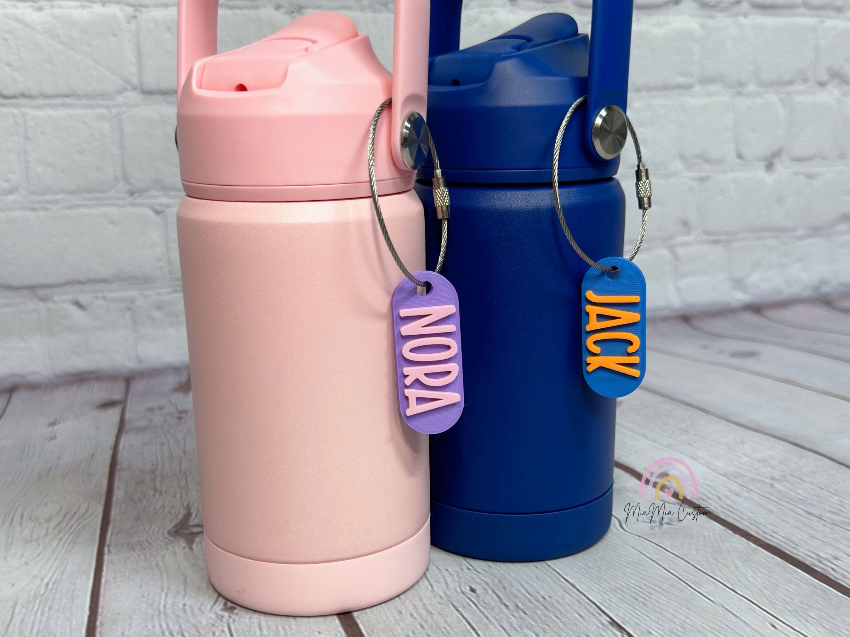 Capital Letter Keychain |  Name Keychain With Wire | Kids Water Bottle Tag | Small Custom Keychain | Personalized Keychain | Kids Name Tag