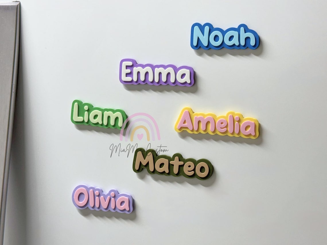 Custom Name Magnet | Personalized Fridge Magnet | 3D Printed Name ...