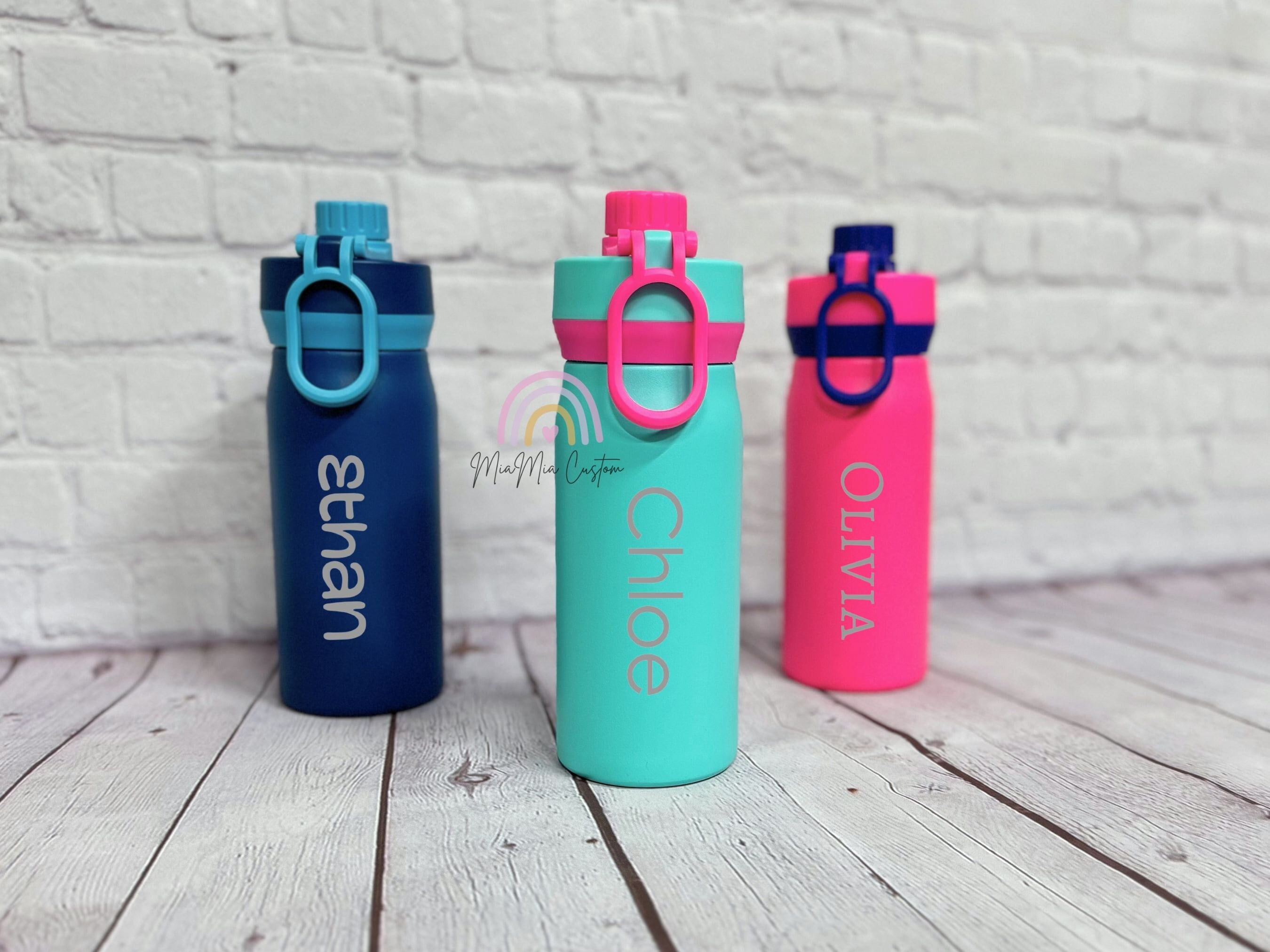 Custom Name Water Bottle | Engraved Kids Water Bottle | Personalized ...