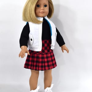 Doll Clothes | White Puffer Vest | for 18-inch dolls