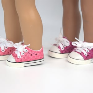 Doll Shoes | Sequin Sneakers | for 18 inch Dolls