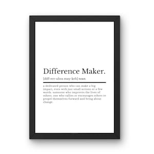 Definición de diferenciador Póster de arte de pared motivacional / Impresiones motivacionales / Citas motivacionales / Impresiones de oficina / Decoración de la oficina en el hogar