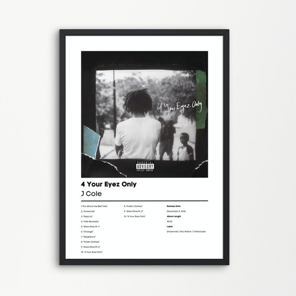 4 Your Eyez Only Album Poster - Etsy