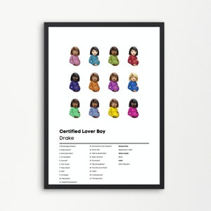 Drake, Certified Lover Boy / Drake Music Gift / Birthday Gift / Drake Album Wall Art / Drake Poster