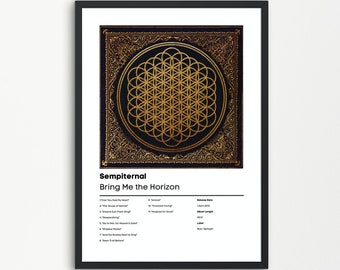Bring Me The Horizon, Sempiternal | Bring Me The Horizon Music Gift |  Birthday Gift | BMTH Album Wall Art | Bring Me The Horizon Poster