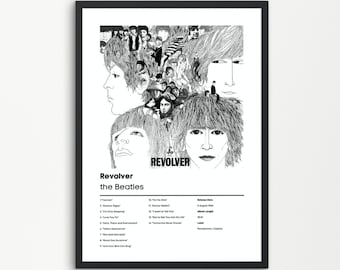 The Beatles, Revolver | The Beatles Music Gift | Revolver Birthday Gift | The Beatles Album Wall Art | The Beatles Poster