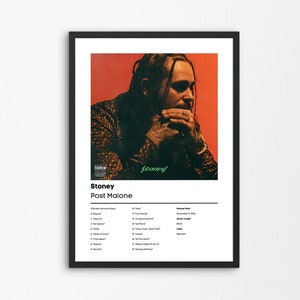 Post Malone, Stoney | Post Malone Music Gift | Birthday Gift | Post Malone Album Wall Art | Post Malone Poster