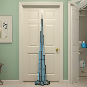 3D Printed Burj Khalifa Model – Dubai Skyscraper Replica in 25cm to 118cm – Tallest Building Display, Architectural Gift or Decor