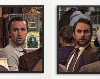 Always Sunny In Philidelphia | Mac And Charlie Facing Eachother Print | Always Sunny Tv Art Print | Gift for Tv Show Lovers