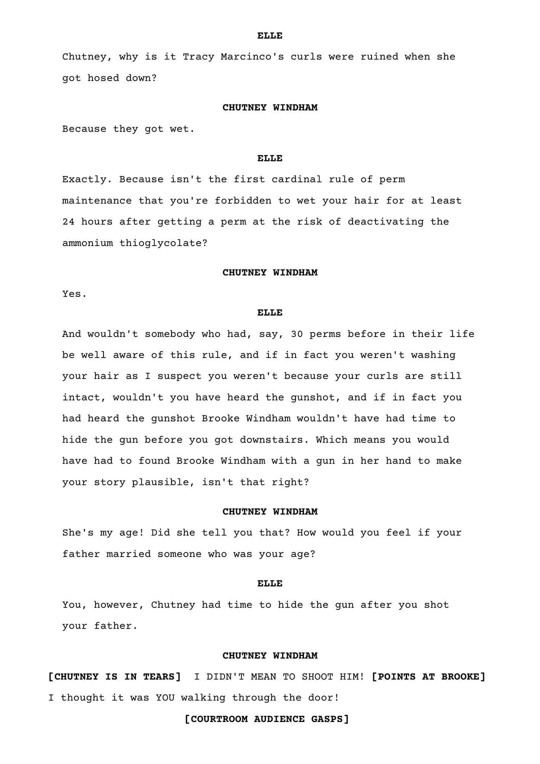 Legally Blonde Perm Monologue Etsy