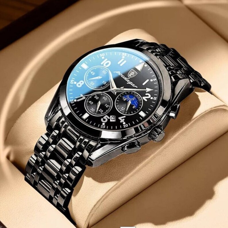 Armbanduhr Herren BUREI Herrenuhr (Edelstahl) – Stylische