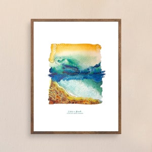 La vida es una playa llena de tesoros infinitos - Pintado a mano, impresión de naturaleza en acuarela/tinta - 13x15