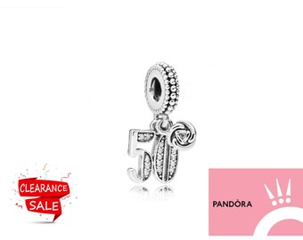 New Pandora silver 50th birthday anniversary dangle charm S925 ALE