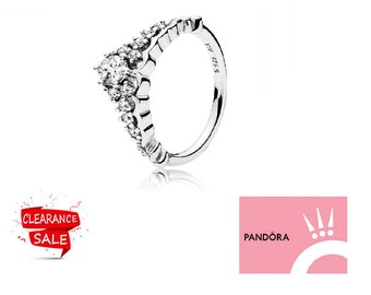 PANDORA Fairytale Tiara Ring Elevate Your Style: Wishbone Crown Tiara Ring Perfect for Layering Up or Across Fingers A Meaningful Peace