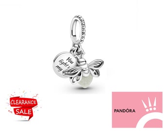 Pandora Glow-in-the-dark Firefly Dangle Charm 799352C01 Unique Gift For Daughter Women Jewellery Bracelet Charm Fits Any Bracelet S925