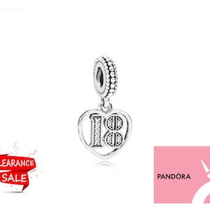 New Pandora silver 18th birthday anniversary dangle charm S925 ALE image 1