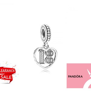 New Pandora silver 18th birthday anniversary dangle charm S925 ALE image 1