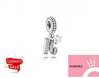 New Pandora silver 16th birthday anniversary dangle charm S925 ALE