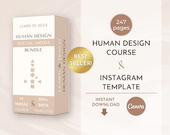 Human Design Course & Instagram Canva Template Bundle (PDF)