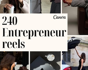 Pack de 240 vidéos et reels sur l'entrepreneuriat et les femmes entrepreneures | Contenu des réseaux sociaux d'entrepreneurs anonymes (Téléchargement numérique)