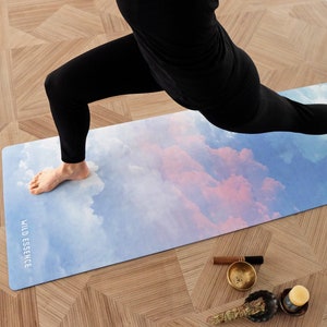 Yoga Mat SOFT CLOUDS, microfibre yoga mat, natural rubber yoga mat, colorful yoga mat, eco yoga mat