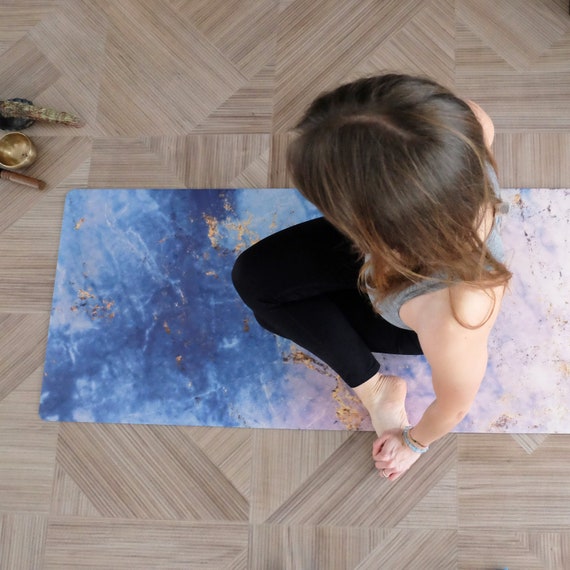 Marble Yoga Mat: Microfibre Suede, Natural Rubber, Eco-Friendly
