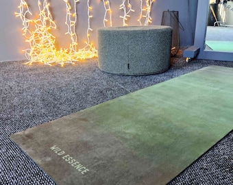 Minimalist Yogamatte MOSS, Mikrofaser Yogamatte, Yogamatte Naturkautschuk, umweltfreundlich, 5mm Dicke, Yoga Geschenk