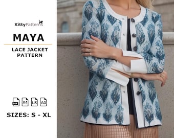 MAYA Lace Jacket Pattern: Women's Cardigan (PDF Pattern)
