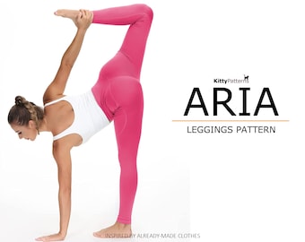 ARIA Leggings Sewing Pattern: Women's Sizes S-2XL (PDF Download)