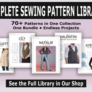 Fitted Womens Vest Sewing Pattern – LILY Design (PDF Pattern) image 10