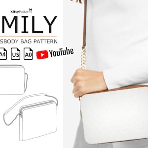 EMILY Crossbody Bag Schnittmuster: DIY Umhängetasche aus Leder (PDF)