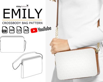 EMILY Crossbody Bag Pattern: DIY Leather Shoulder Bag (PDF)