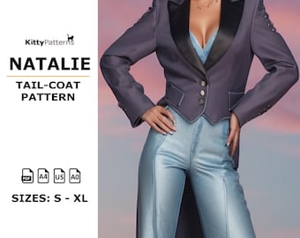 Natalie Tailcoat Sewing Pattern: Steampunk Costume (PDF)