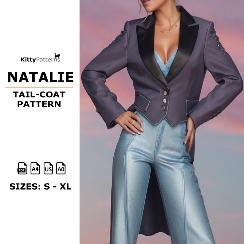 Natalie Tailcoat Sewing Pattern: Steampunk Costume (PDF) image 1