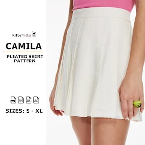 CAMILA Pleated Mini Skirt Sewing Pattern (PDF)