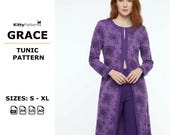 Grace Tunic Sewing Pattern: Women's Long Tunic (PDF)