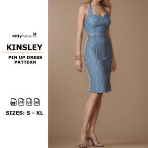 Kinsley Pin Up Kleid Schnittmuster: 50s Retro Style (PDF)