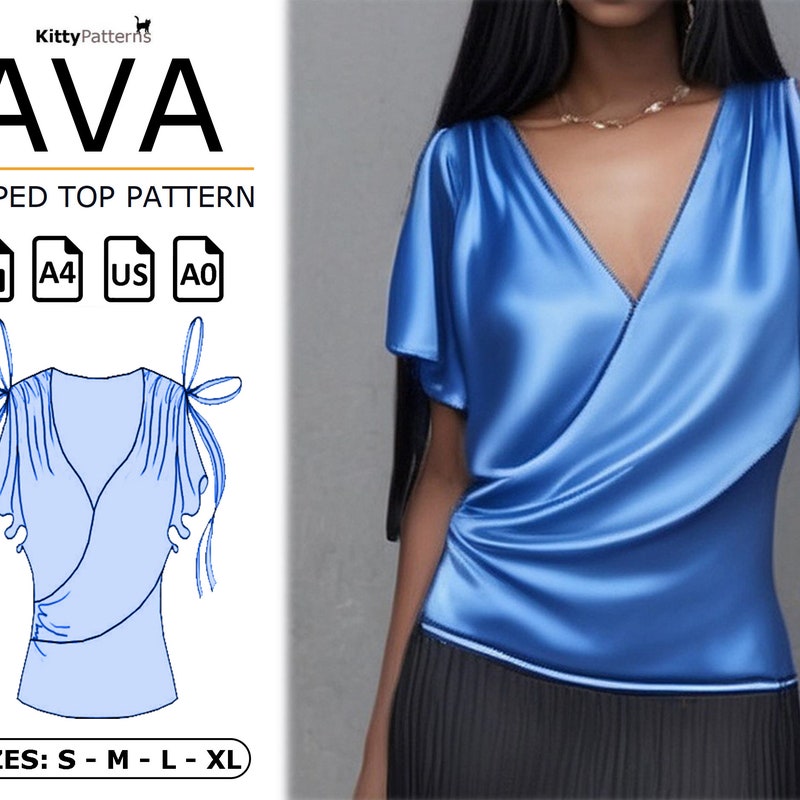 Draped Top Pattern - Etsy
