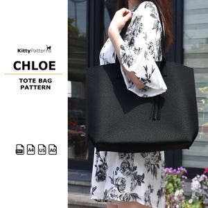 CHLOE - Tragetasche Schnittmuster - PDF Schnittmuster - Schultertasche Schnittmuster - Taschen Schnittmuster
