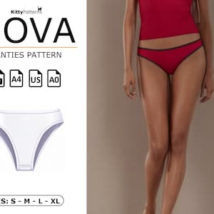 NOVA - Panties Pattern PDF [S,M,L,XL] - Lingerie Patterns - Panty Pattern - Underwear Pattern- Womens Pattern