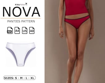 Nova Panties Sewing Pattern – Lingerie PDF Pattern (S-XL)