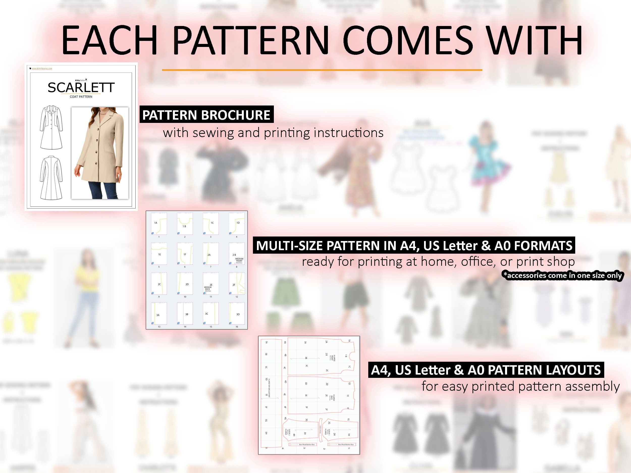 70+ Sewing Pattern Bundle: Wardrobe DIY (PDF A0, A4 & Letter) - Etsy