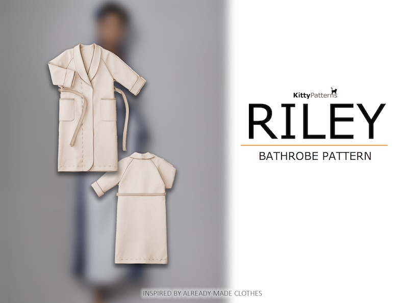 Bathrob Pattern Riley Bathrobe Sewing Pattern: Women's Raglan Sleeve Robe (PDF Pattern ...