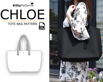 CHLOE - Tote Bag Pattern - PDF Sewing Patterns - Diy Shoulder Bag Pattern - Bag Sewing Patterns