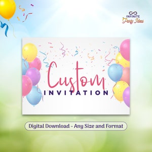 Custom Invitation for your Event, Custom Order Birthday Invitation, Custom Bridal Shower Invite, Custom Baby Shower Invite, Editable Invite