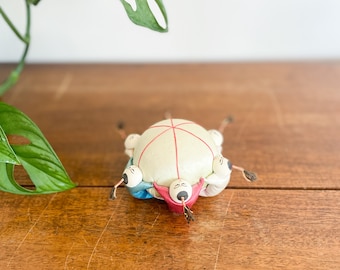 Vintage Chinese Silk Pincushion | White and Pink Satin Pin Cushion