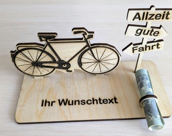 Regalo en efectivo para damas bicicleta eléctrica bicicleta eléctrica Buen viaje vale regalo personalizado