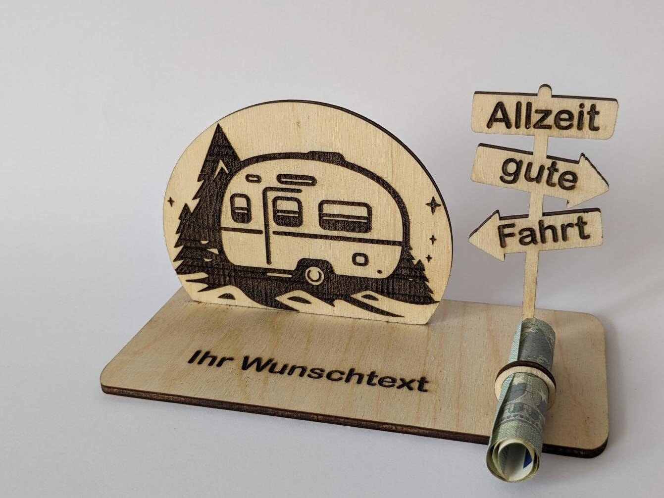 FABACH Schlüsselanhänger Wohnmobil Wohnwagen - Glücksbringer Geschenk für  Camper - Gute Reise