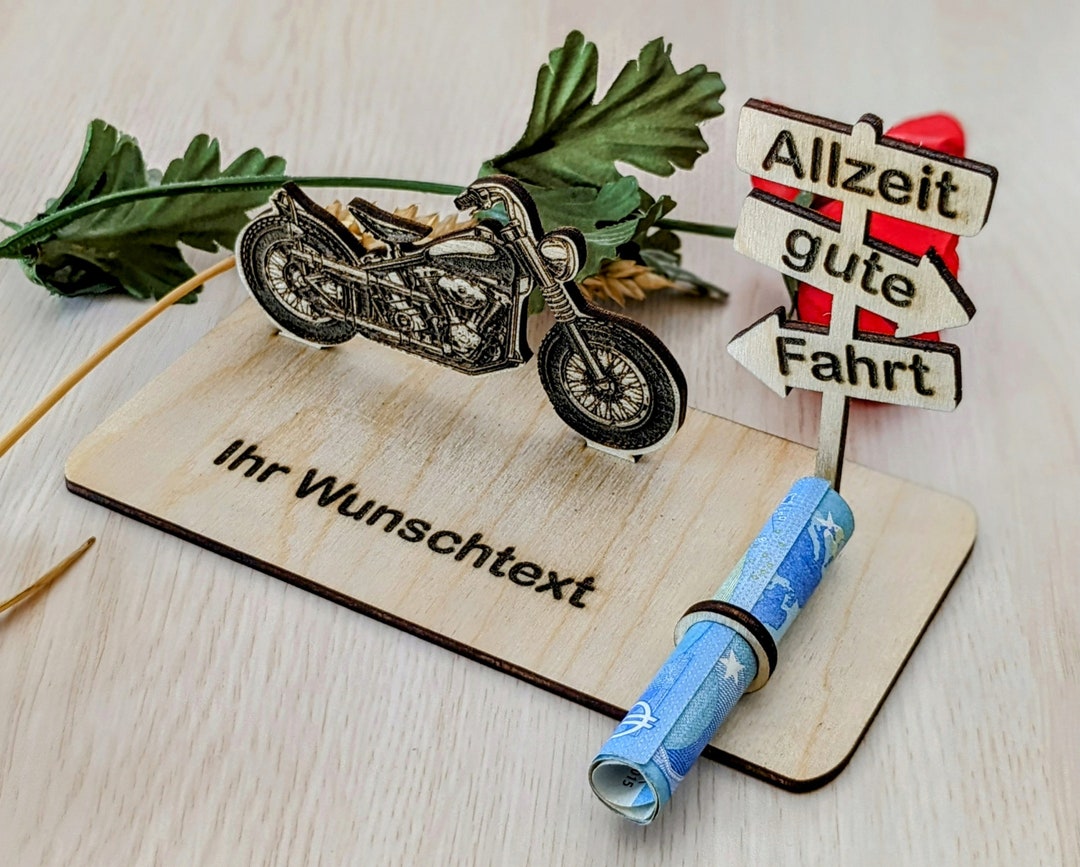 Personalisiertes Geldgeschenk für Motorrad, Führerschein, 18, Roller